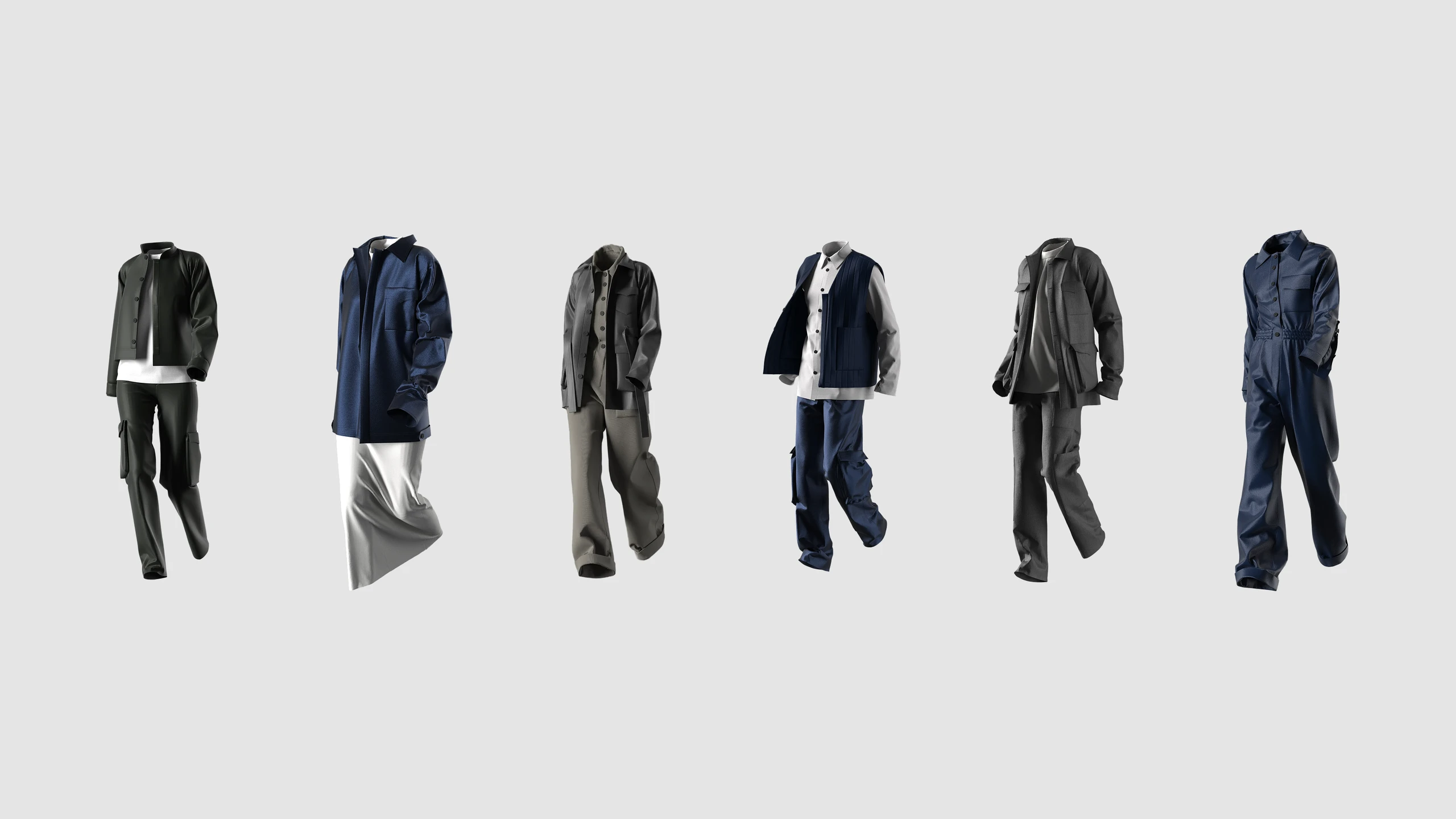 Kovari collection outfits made in CLO 3D. 