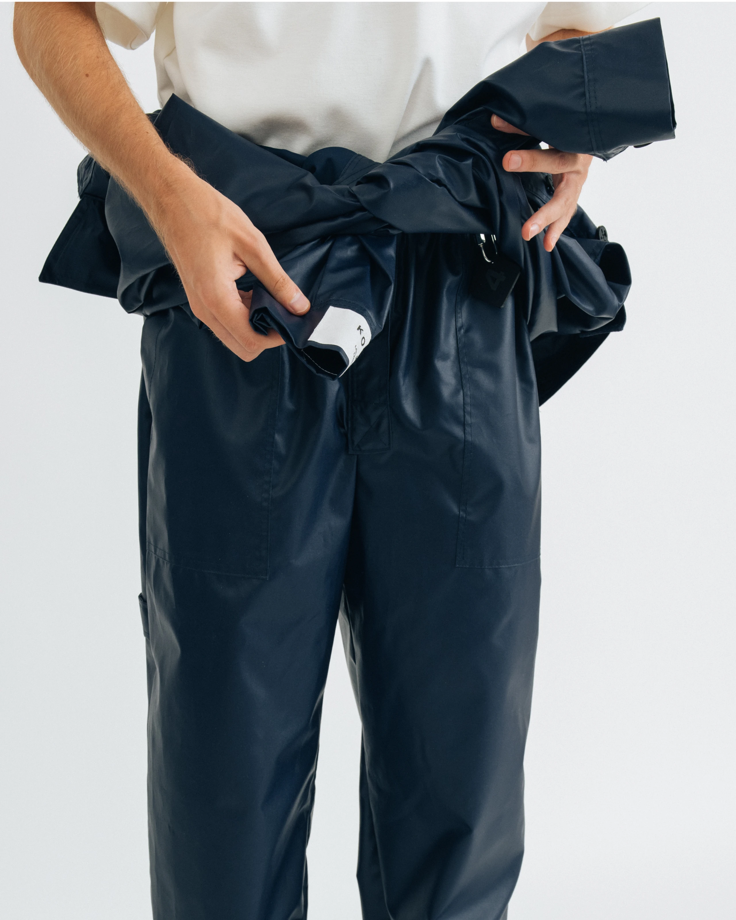 Blue jumpsuit from Kovari collection. 