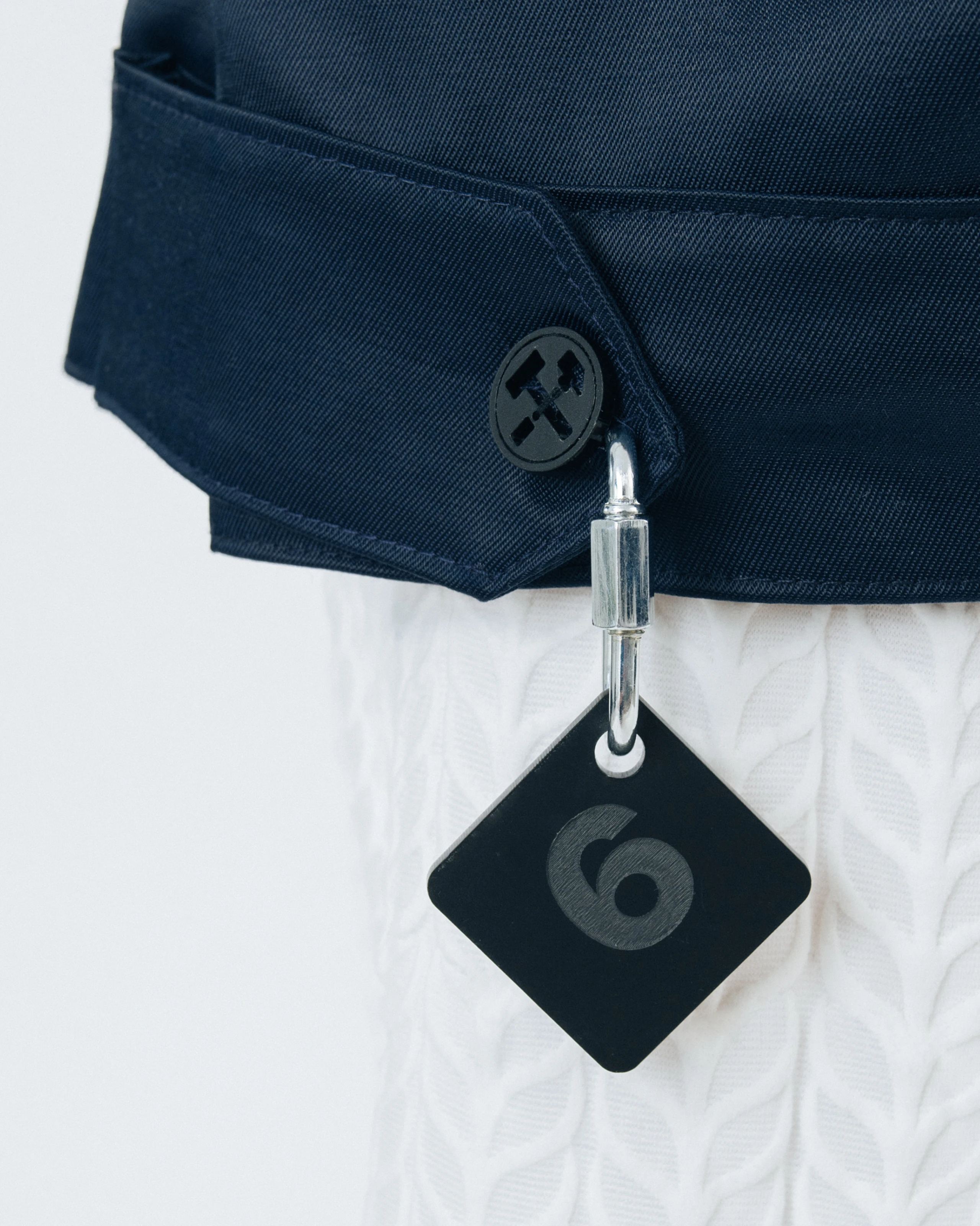 Puff print, buttons, and number plates details from Kovari collection.
