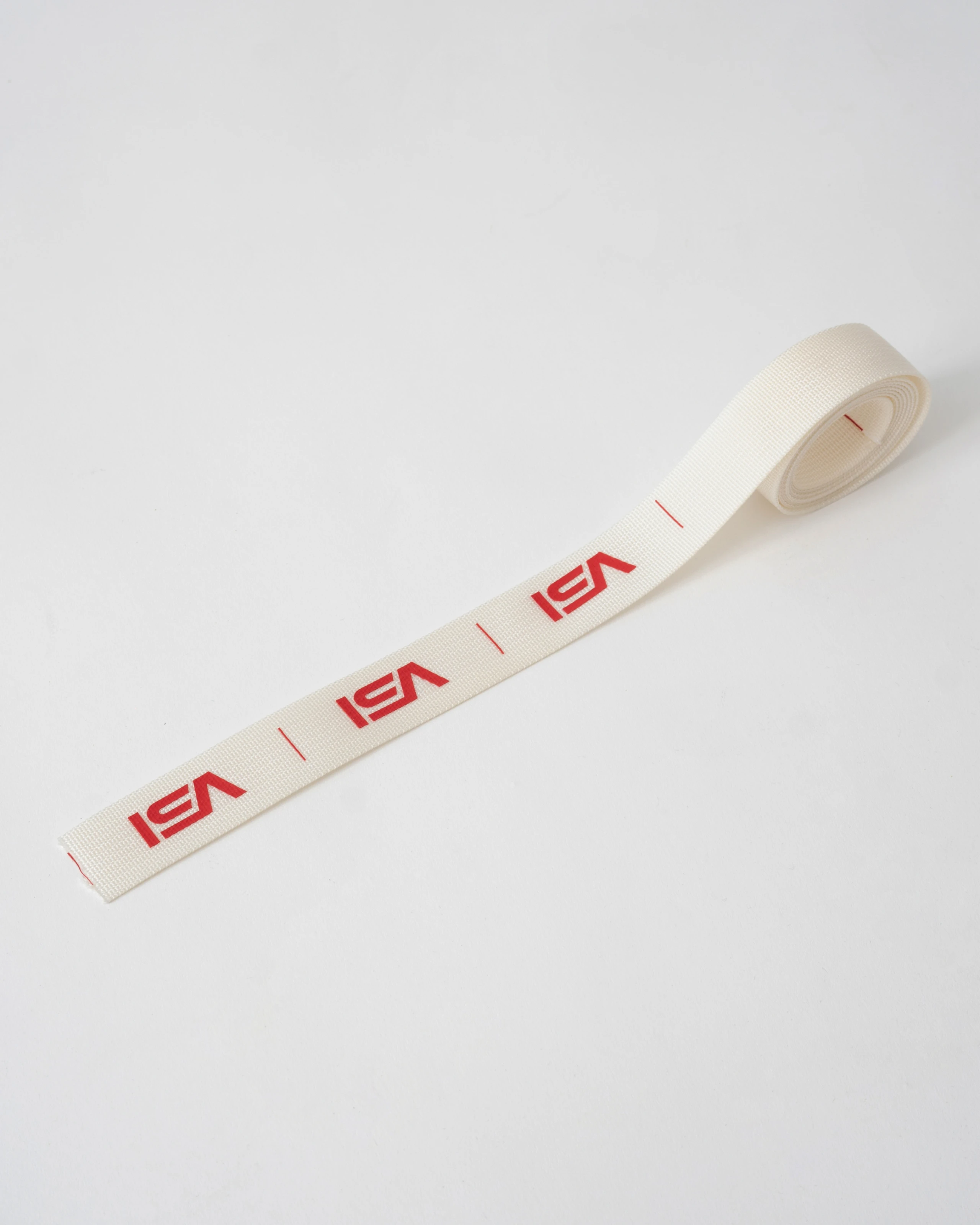 Custom webbing with ISA print.