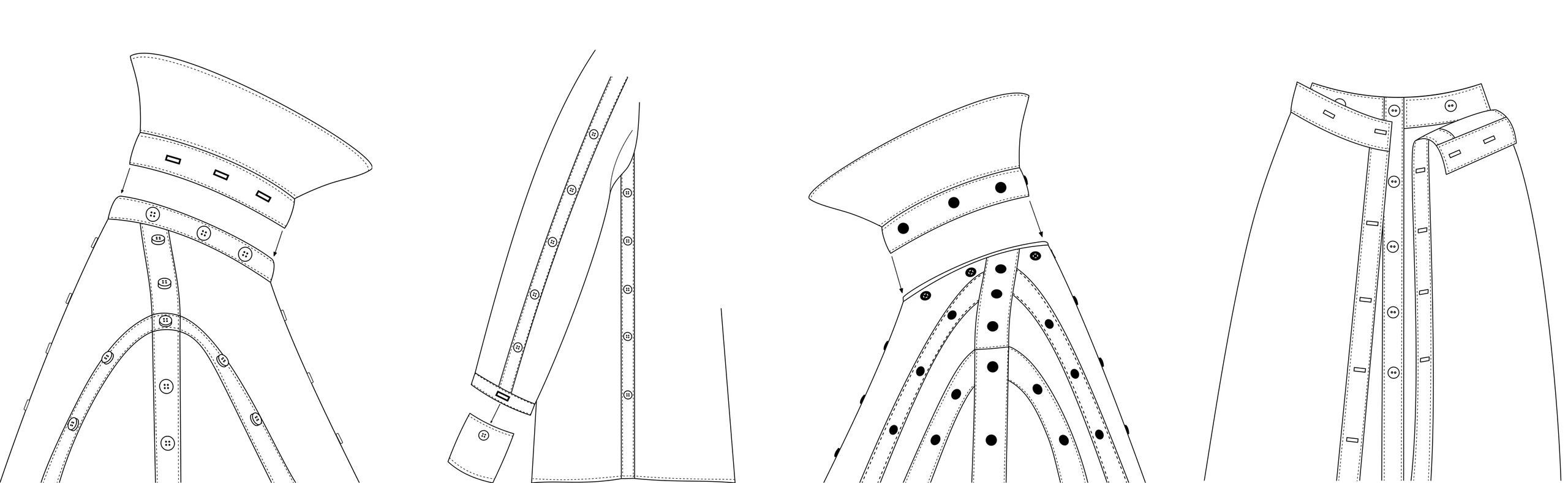 Technical drawings from Module collection showcasing modularity details. 