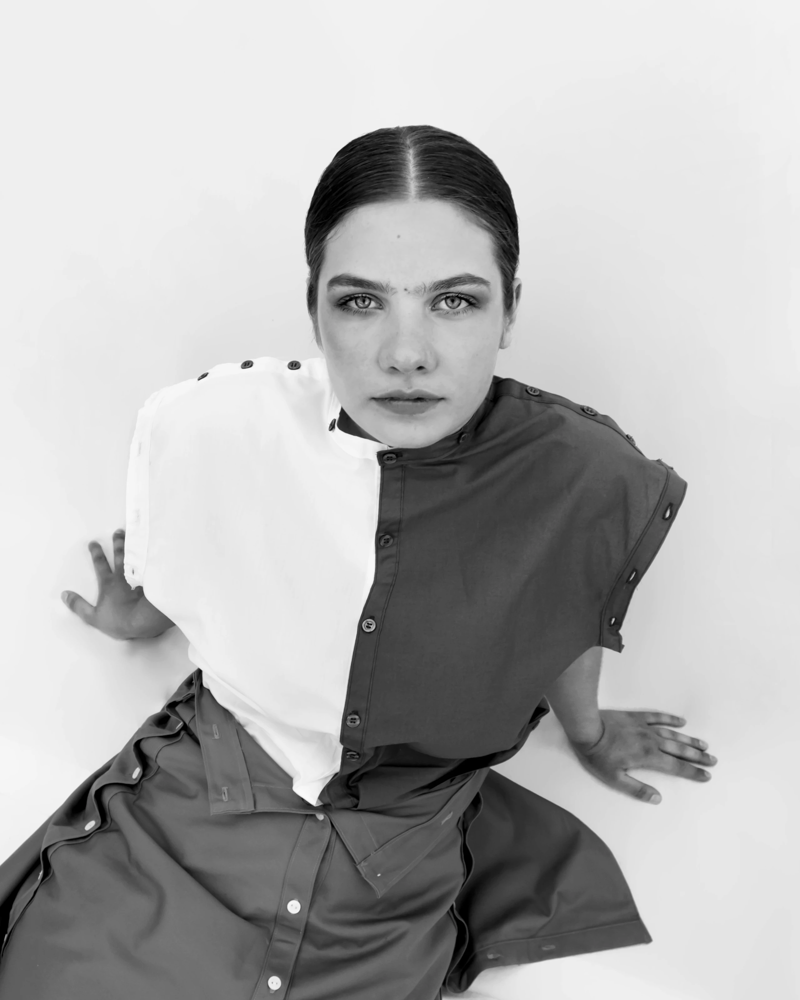 Modular skirt and shirt from Module collection. 