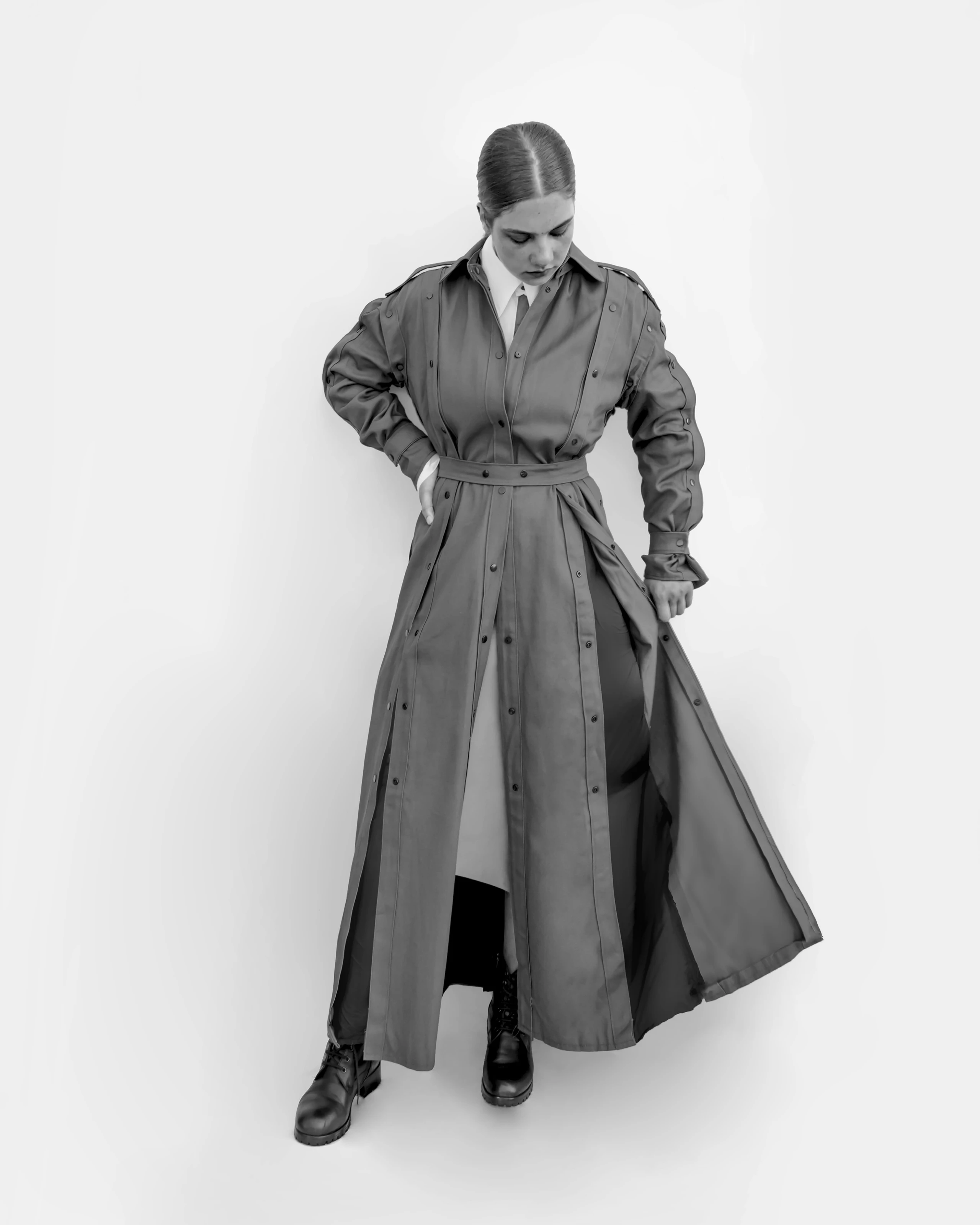Modular trench coat from Module collection. 