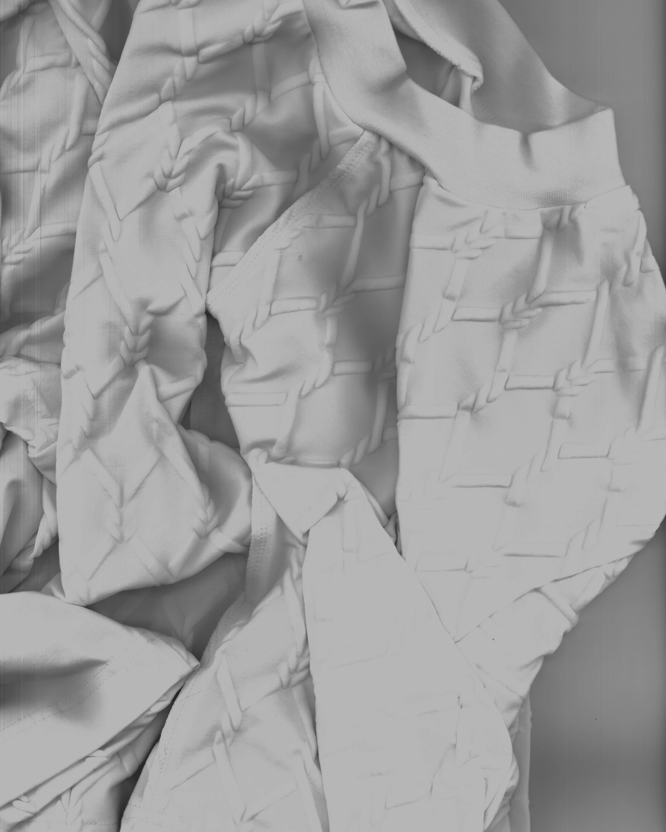 Scan of the white t-shirt with white puff print. 